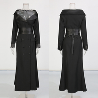 Robes longues élégantes noires à épaules dénudées pour femmes, manches longues, pour le bureau, les mariages, les soirées, nouvelle collection, vente en gros