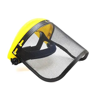 Casco di sicurezza protettivo per rifinitore da giardino con visiera a rete integrale