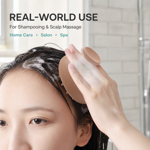 Wholesale Silicone <b>Scalp</b> Massager Shampoo <b>Brush</b> Soft Bristle Hair Washing Scrubber Comb with Ergonomic Handle for <b>Scalp</b> Care - Product Image 5