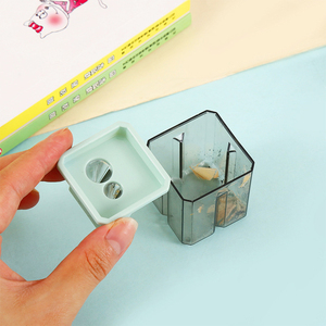 <span class=keywords><strong>Taille</strong></span>-<span class=keywords><strong>crayon</strong></span> <span class=keywords><strong>rotatif</strong></span> à double trou de dessin animé avec capuchon en ruban adhésif transparent - Product Image 4