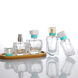 PremiumDesign Clear <b>Glass</b> <b>Empty</b> Perfume <b>Bottle</b> Press Spray Refillable Cosmetic Sample <b>Bottle</b> 30ml - Product Image 1