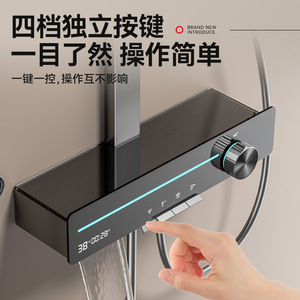 Juego de cabezal de ducha redondo, totalmente de cobre, con posición oculta, revestimiento de agua, prevención de corrosión, uso en el baño - Product Image 3