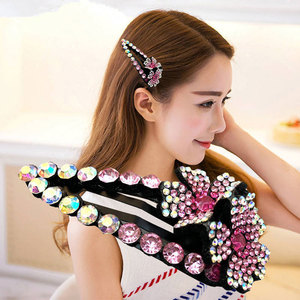 Pinza para el pelo Snap BB de moda, pinza coreana con flor y cristales brillantes para niñas - Product Image 3