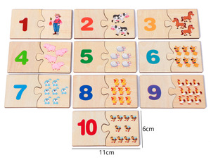 Rompecabezas de Números de Madera Inspirados en Montessori, Juegos de Matemáticas Autocorrectivos para Niños de Jardín de Infancia, Juguete Educativo - Product Image 5