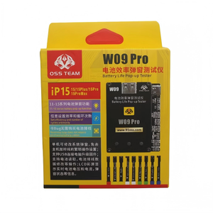 Probador de batería OSS W09 Pro V3 para <span class=keywords><strong>iPhone</strong></span> 11-15PM herramienta de reparación de datos eficiente <span class=keywords><strong>Cable</strong></span> externo probador de duración de la batería del teléfono móvil - Product Image 1