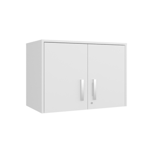 <b>Wall</b> Mounted Cabinet With Two Doors Four <b>Shelves</b> Compact Kitchen Laundry Room <b>Floating</b> Storage - Product Image 1