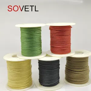 Cuerda trenzada de aramida multiusos de color personalizado Cuerda trenzada de aramida kevlars de alta resistencia de 1- 4mm Cuerda trenzada de aramida de alta resistencia