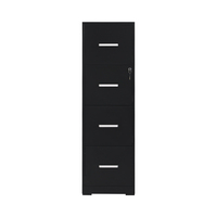 Archivador Metálico Moderno de 4 Cajones con Cerradura, Especificaciones de Gabinetes y Cajones de Acero