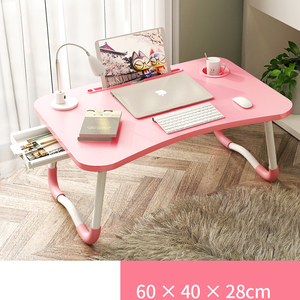 Escritorio ergonómico pequeño plegable portátil multifuncional para ordenador portátil para cama, comedor, escuela, sala de estar, uso al aire libre, hecho de MDF MFC - Product Image 4