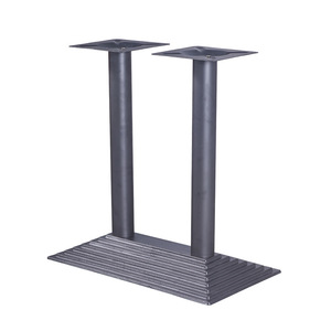 Metal Table Legs Cast Iron Trapezoid 400*700 Heavy Duty Industrial Design For Dining Table - Product Image 4