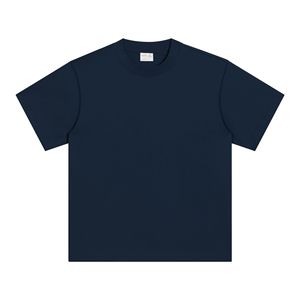 Camiseta de Verano para Hombre, Estilo Americano, Holgada, Vintage, Transpirable, de Manga Corta, Cuello Redondo, Color Sólido, 100% Algodón de Doble Hilo, 300g - Product Image 6