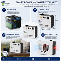 Centrale Électrique Solaire Portable 1000Wh, Sortie Continue 500W, Générateur de Stockage d'Énergie à Batterie LiFePO4, Onde Sinusoïdale Pure, Alimentation Domestique