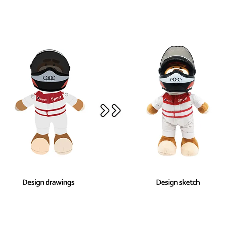 Exquisite car brand event image mascot plush toy teddy bear doll custom plush toy doll Chinese manufacturer