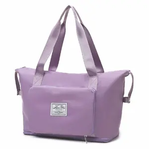 Bolso de viaje plegable de gran capacidad para mujer, bolsa de lona impermeable portátil para deportes, gimnasio