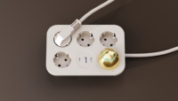 Nuevo diseño de alta calidad, salidas de 4AC, 16A, protección contra el polvo de corriente nominal, carga rápida, 2 TYPE-C, enchufes multifunción USB, enchufes