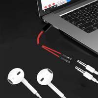 Convertisseur de prise casque standard CTIA professionnel adaptateur audio USB-C à 3.5mm avec micro en ligne, pour smartphones et tablettes