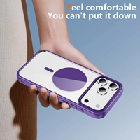 Coque de protection antichoc multicolore à ajustement précis avec design bicolore et aimant intégré pour chargement sans fil compatible iPhone 18 17 16 Pro Max