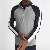 Sports 1/4 Zip Pull Colliers Standard pour Hommes Demi Zip Pulls Contraste Couleur Golf Vêtements