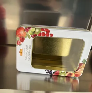 도매 사용자 정의 합리적인 가격 금속 둥근 사탕 상자 외부 다채로운 인쇄 금속 주석 깡통 상자