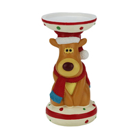 Bougeoir de Noël Artisanat en résine-Décoration de table de vacances, cadeau sur le thème du festival pour les fêtes, articles d'ameublement de bureau