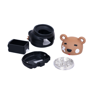 Accesorio para fumar de gran tamaño de plástico de aleación de zinc 3D lindos colores mezclados forma de oso molinillo de <span class=keywords><strong>tabaco</strong></span> <span class=keywords><strong>a</strong></span> base de hierbas con cajón - Product Image 5