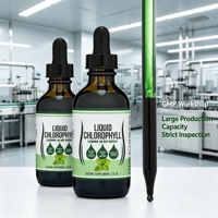Vente en gros de gouttes de chlorophylle liquide en vrac, saveur personnalisée, végétalien, sans OGM, à base de plantes, supplément d'extrait de chlorophylle liquide