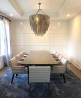 Nouveau Lustre Moderne Nordique Créatif en Fer et Cuir pour Escalier, Salon, Salle à Manger, Villas, Luminaire Suspendu à Pompons