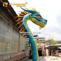 Tête de dragon animatronique MY Dino pour la décoration de parcs à thème
