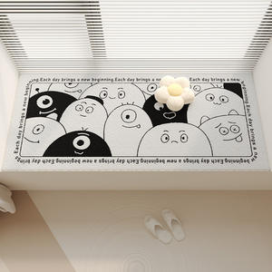 Coussin de siège de fenêtre Meow Meow's Trip Cartoon Cat, blanc et noir, en coton doux, 1 pièce, pour chambre à coucher, balcon, chambre d'enfant - Product Image 5