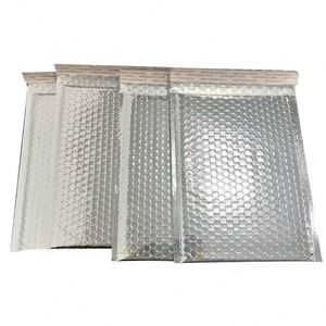 Enveloppe à bulles en aluminium argenté imprimable, enveloppe cadeau express épaisse et imperméable, sac à bulles pour envoi postal - Product Image 3