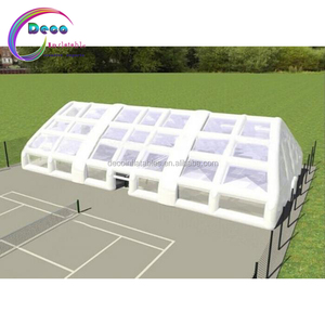 Dôme gonflable publicitaire <span class=keywords><strong>vert</strong></span> et blanc géant, couverture de tente, terrain de tennis gonflable pour jeux sportifs - Product Image 1