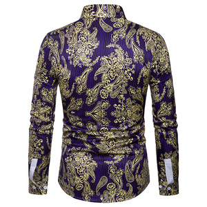 Chemises pour hommes à imprimé floral Paisley, coupe slim, neuves, <span class=keywords><strong>chemise</strong></span> rouge décontractée pour hommes, streetwear, <span class=keywords><strong>chemise</strong></span> sociale, hauts pour hommes - Product Image 6