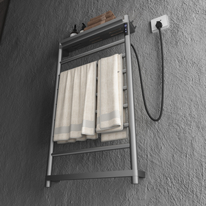 Haut de gamme PVD Surface étanche chauffe-serviettes montage mural électrique <span class=keywords><strong>eau</strong></span> chauffée porte-serviettes avec minuterie Thermostat - Product Image 2