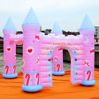 Arche géante gonflable en forme de cœur avec logo personnalisé pour les activités de promotion de marque