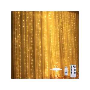 Guirnaldas de luces LED, 300 luces LED blancas cálidas con control remoto para decoraciones navideñas en interiores y exteriores - Product Image 1