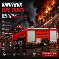 Camion de pompiers SINOTRUK HOWO 4x2 diesel pour interventions d'urgence avec eau et mousse