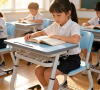 Mobilier scolaire moderne en métal : Ensemble bureau et chaise individuels pour élèves