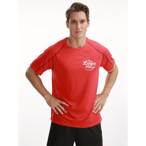 เสื้อยืดคอกลมคุณภาพสูงสำหรับผู้ชาย เสื้อยืดแขนสั้นแบบ Rotator Cuff สำหรับผู้ชาย - Product Image 4