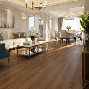 Plancher composite en chevron pour salon, <span class=keywords><strong>noyer</strong></span> SPC 8 mm, vinyle commercial imitation bois, chevron, direct usine, étanche - Product Image 3