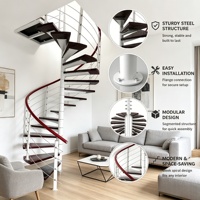 Escalier en colimaçon pour économiser de l'espace à l'intérieur de la maison, structure en acier, escalier rotatif