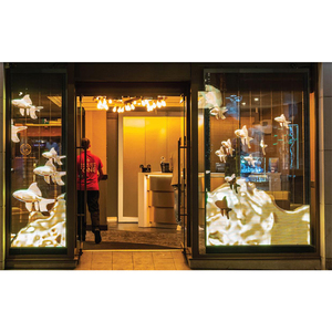 Trong nhà độ sáng cao quảng cáo kính cửa sổ bức tường video trong suốt LED hiển thị dấu hiệu điện tử LED Bảng điều chỉnh màn hình - Product Image 1