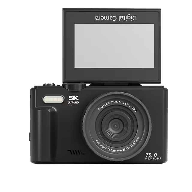 Flip Screen Digital Camera With 5K Video Recording 18X Zoom Digital Cameras Single Camera Flip Screen HD Digital Camera