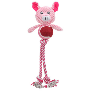 Jouet à mâcher pour animaux de compagnie en corde de coton, mignon et résistant aux morsures, pour chiot, interactif, couineur, pour le nettoyage des dents molaires - Product Image 4