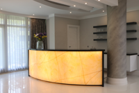 Feuilles de faux albâtre en pierre translucide feuilles de marbre de surface solide en onyx rétroéclairées pour la décoration murale intérieure