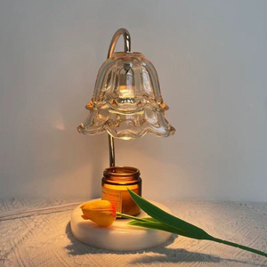 Modern Crystal Base Dome Shade <b>Table</b> Lamp Flexible Neck Switch Control <b>LED</b> Warm <b>Light</b> Bedroom Decorative Use - Product Image 4