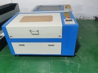 Mesin Pemotong 3D CO2 Mini 3050 4060 60w untuk Kayu dengan Pompa Air Ruida M2 50W Tabung Laser Kaca Pengukir Tahan Lama