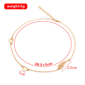 Collar con colgante de ala de corazón chapado en oro para mujer, joyería informal de moda, regalo 2026 - Product Image 6