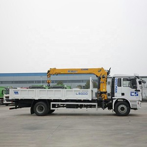 รถบรรทุกติดเครน Shacman L3000 4X2 ขนาด 8 ตัน แบบแขนตรง บูมยืดหดได้ เครื่องยนต์ดีเซล เกียร์ธรรมดา - Product Image 1