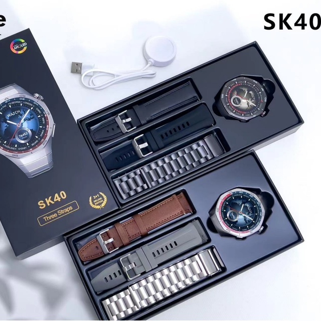 2026 SK40 High Quality Smart Watch Waterproof Men 315mAh for BT Sports Smartwatch with 3 Straps Display Android