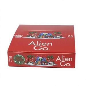 Papier à rouler Alien Go Premium non blanchi brun format King Size à combustion lente, motif de Noël imprimé, 33 feuilles par carnet - Product Image 4